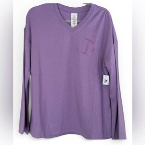 Disney Lavender V-Neck Sweatshirt New